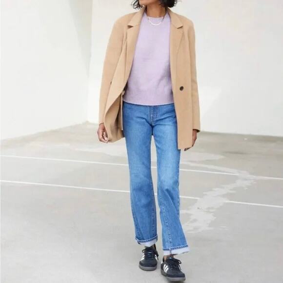 AYR The Little Joy Organic Cotton Crewneck Sweater Purple Mist Size XL Fuzzy EUC - Picture 9 of 16